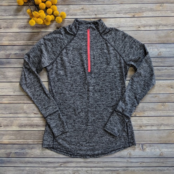 Tangerine Tops - Tangerine 1/4 Zip Long Sleeved Black Pullover